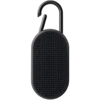 Lexon MINO T Bluetooth-Lautsprecher mit Karabiner, wasserabweisend (Schwarz)