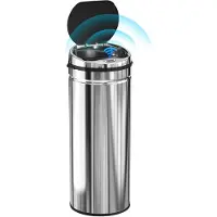 HOMCOM Sensor Mülleimer 50L, Elektrisch Automatischer Abfalleimer mit Deckel