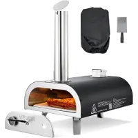 OEM VEVOR 30,5 cm Outdoor-Pizzaofen Tragbarer Holzpellet-Pizzaofen Eisenlack Camping