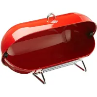 Wesco Brotkasten "Breadboy", rot, B:44,3cm H:21cm L:23cm, Stahlblech, Lebensmittelaufbewahrungsbehälter, Brotkasten, klapperfreier Schwenkdeckel / Lüftungslöcher / Griff