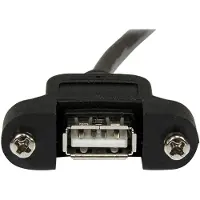 StarTech.com .com 90cm USB A Blendenmontage Kabel - Bu/St, 0,9 m, USB A, USB A, USB 2.0, Schwarz