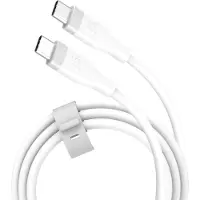J5CREATE 60-Watt-USB-C-Schnellladekabel aus Flüssig-Silikon, 1,8 m, USB C, USB C, 0,48 Gbit/s, Weiß