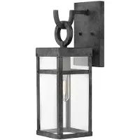 Quintiesse Außenwandleuchte Porter, schwarz, 47,4 cm hoch