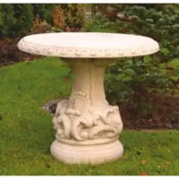 Casa Padrino Barock Gartentisch Hellbeige Ø 87 x H. 78 cm