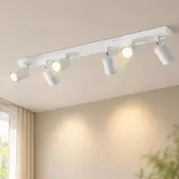 ZMH LED Deckenstrahler 6 Flammig Deckenlampe Deckenstrahler GU10 Metall Deckenspots Schwenkbar 350° Strahler für Wohnzimmer Schlafzimmer Flur Weiß