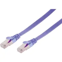 Shiverpeaks RJ45 Flachkabel m. CAT 7 Rohkabel slim violett 2m
