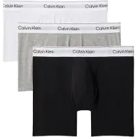 Calvin Klein 3er-Pack Boxershorts Schwarz, Weiß, Grau meliert Herren