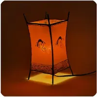 SIMANDRA Orientalische Lampe Hennalampe marokkanische Lederlampe Tischleuchte Stehleuchte Carree Gecko 30 cm : orange Farbe: Orange