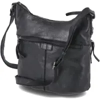 Beliana Damen Hobobag Schwarz Glattleder Größe: One Size