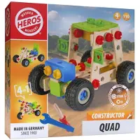 Tactic Constructor Biplane 4-in-1 Baukasten aus Holz, 90-teilig,Buche, gerundete Kanten, ab 4 Jahren