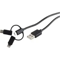 Shiverpeaks BS14-15035, 2 m, USB A, Micro-USB B, USB 2.0, 0,48 Gbit/s, Schwarz