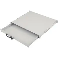Digitus Abschließbare Schublade für 482,6 mm (19") Netzwerk- und Serverschränke, 1HE, Hellgrau, 3,5 kg