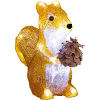 LIGHTS LED-Leuchtende Eichhörnchen, Außenakryldekoration, 20 LEDs, Höhe 20 cm
