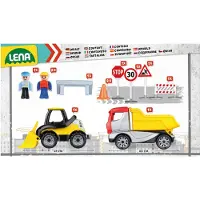 Lena Truckies Set Baustelle, Faltschachtel mit Sichtfenster