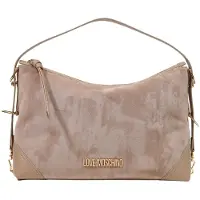 Love Moschino Love Schultertasche beige Velours Logo gold Zip