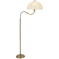 ELSTEAD Stehleuchte Crosby, beige/gold, Höhe 173 cm, Textil/Metall