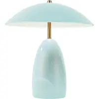 ELSTEAD LED-Tischlampe Poppy, hellblau, Höhe 35 cm, Metall, dimmbar