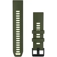 Garmin Smartwatch-Armband "QuickFit Silikon Armband 22 mm", olive drab, zitrone, 25cm, Uhrenarmbänder, Smartwatch-Armband