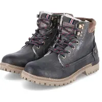 Mustang Winterboots Herren Kunstleder Grau Größe: 44