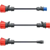 Go-e Charger go-e Adapterset Gemini flex 22 kW, Schwarz, Gerade, Gerade, 16 A, 530 g, 3 Stück(e)
