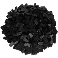 LEGO 50x Baustein 2x4, Schwarz