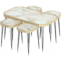 AEA Couchtisch aus Holz in Beige modern eleganter Wohnstil