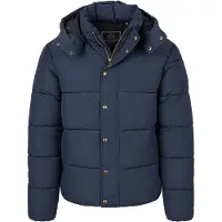 Superdry Pufferjacke Premium Hooded Dunkelblau