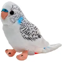 Beppe Papuga falista pluszowa biała zabawka 13 cm