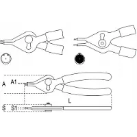 Beta 1039 Universal Seger-Sicherungsringzange 150mm