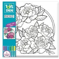 Stnux Obrazek do kolorowania - Peonie z 6 markerami