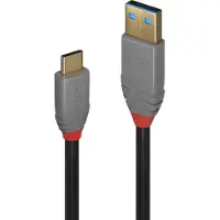 Lindy 36913, 2 m, USB C, USB A, 10 Gbit/s, Schwarz