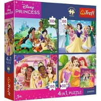 Trefl Puzzle Premium Plus Disney-Prinzessinnen fü r Kinder: Romantische Prinzessinnen 4x88 dlks
