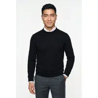 JOOP! Strickpullover JOOP "Davide Schurwolle Premium Strick", Herren, Gr. S, schwarz, Strick, Obermaterial: 100% Wolle, unifarben, normal, Rippbündchen, Pullover Strickpullover, aus edler Wolle, Topseller