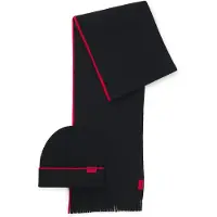 HUGO Set aus Mütze und Schal mit Logo-Label Grösse ONESI