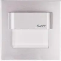 Skoff TANGO LED-Treppenhausleuchte, 10 V DC, 0,8 W, Schutzart IP 20, 3000 K, Aluminium
