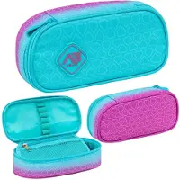 Astra papiernicze | Federmäppchen Hexagon Mint Ombre, verstärkt, praktisch, wasserabweisend, Organizer