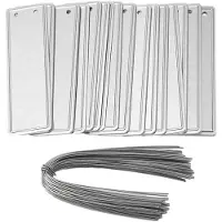 Markenlos Pflanzenanhänger aus Aluminium mit 50 Metall-ID-Tags für Bäume, 2,5 cm, 50 Stück