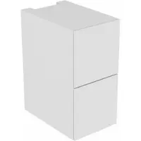 Keuco EDITION 11 Unterschrank, 2 Frontauszüge, mit LED-Beleuchtung, 350x700x535mm, 31314280100, Korpus/Front: Cashmere Lack Seidenmatt / Cashmere Glas satiniert