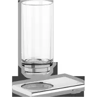 Keuco EDITION 400 Glashalter, Echtkristallglas, 11550019000, Farbe: Verchromt