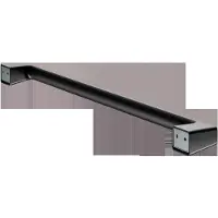 Keuco AVENO Badetuchhalter, 800 mm Breite, verdeckte Befestigung, 14601370800, Farbe: Schwarz Matt