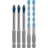 Bosch EXPERT HEX-9 Hard Ceramic und HEX-9 Multi Construction Bohrer-Set, 6 mm, 5-teilig
