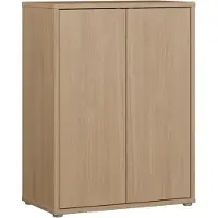 Forte ALICE SPRINGS Kommodenschrank 70 80, modern-minimalistisch, 2-türig, Wohn-/Schlafzimmer, Holzwerkstoff, Elegancia Eiche Holzdekor, 74,5 cm breit x 99,1 cm hoch x 41,5 cm tief