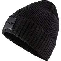 BOSS Beanie "Flavio", Herren, schwarz (schwarz 001), Strick, Wolle, unifarben, Mützen Beanie, aus Wolle in Rippenstrick, unisex