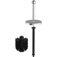 Eisl WC-Garnitur "Toilettenpapierhalter stehend", grau (chrom), B:22cm H:80cm L:22cm, Edelstahl, Reinigungsbürsten, WC-Garnitur, Standgarnitur mit Toilettenbürste, WC Bürstengarnitur freistehend