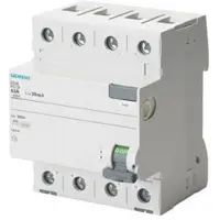 Siemens 5SV4642-0 FI-Schutzschalter, 4-polig, Typ AC, In: 25 A, 300 mA, Un AC: 400 V 5SV46420
