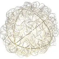 Konstsmide LED Drahtball, 40 warm weiße Dioden, 4,5V, Innen, transparentes Kabel - 3513-303