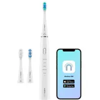 Niceboy SMASONICWHITE, Erwachsener, Vibrierende Zahnbürste, Tägliche Pflege, Tiefenreinigung, Sensibel, Whitening, 43000 Bewegungen pro Minute, Weiß, IPX7