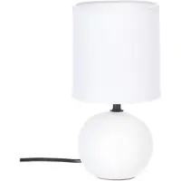 Atmosphera Tischlampe Paris - Kunststein/stoff - weiss - H 25 cm - Design - Stehlampe