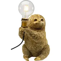Kare Tischleuchte Animal Sloth, goldfarben, 30 cm hoch, E27