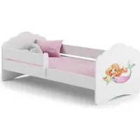 KOBI Wave Einzelbett 140x70 mit Reling - Mermaid